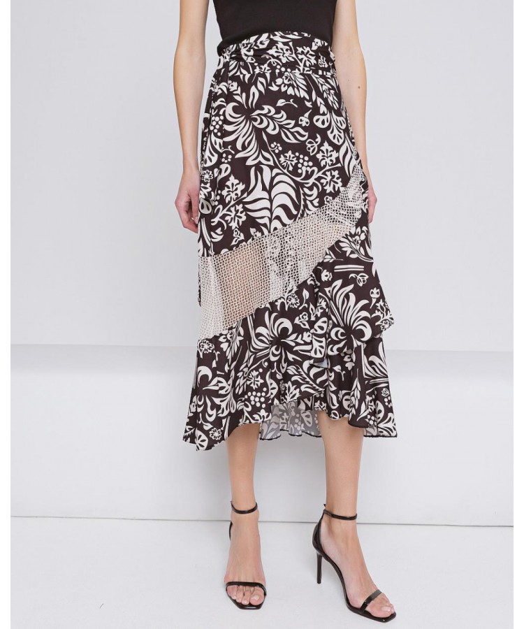 ACCESS / PRINTED VOLAN MIDI SKIRT / DUBAI