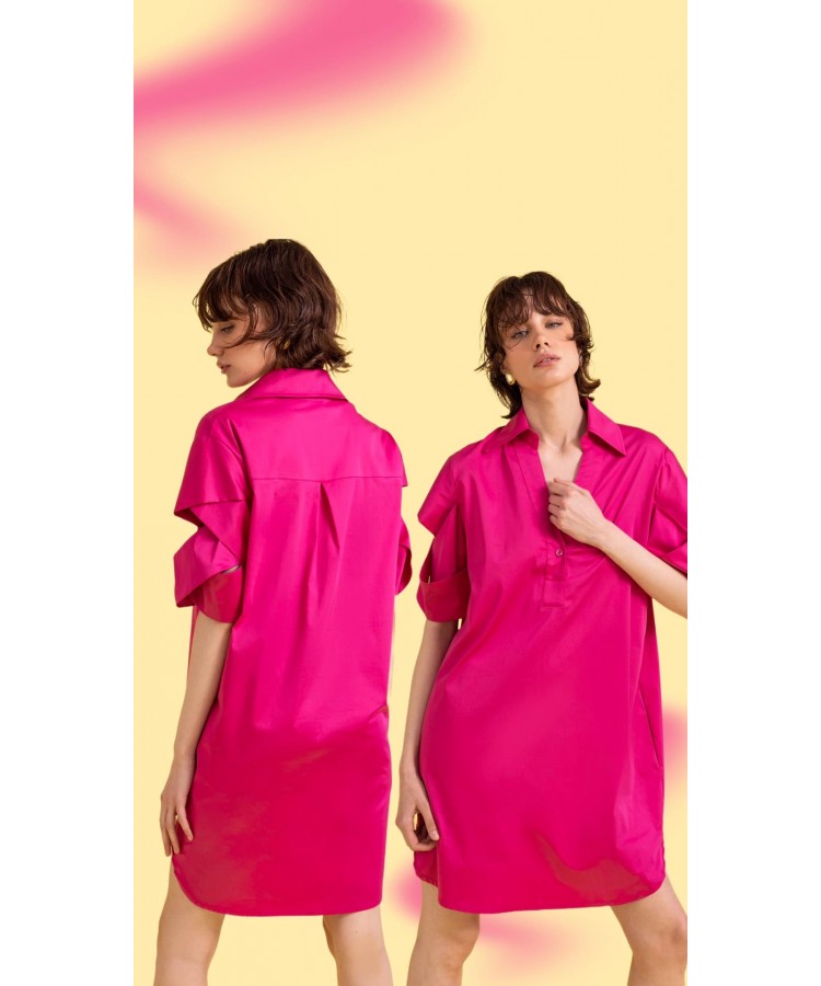 NOS / JIA SHIRT-DRESS / FUCHSIA / 1470 70002