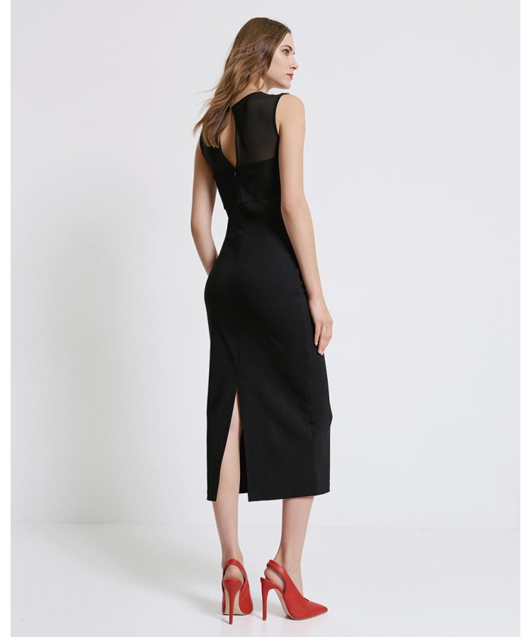 ACCESS / MIDI PENCIL DRESS / BLACK / 3301-139