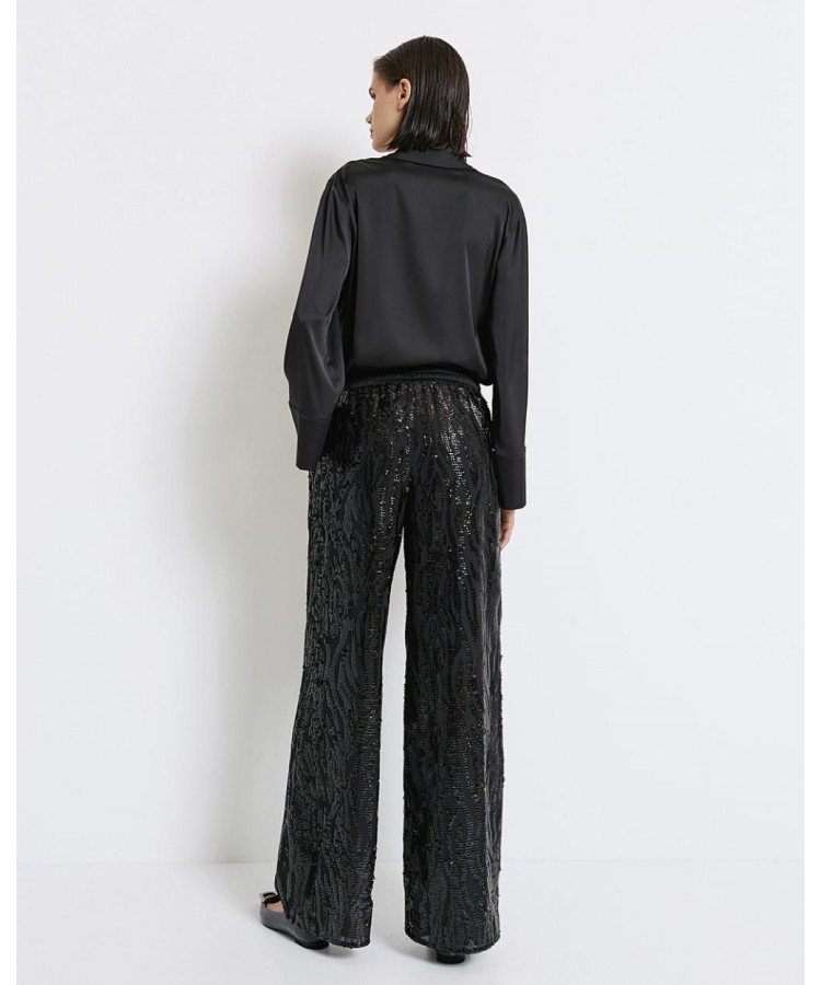 ACCESS / STRASS PANTS / BLACK / 5091-171