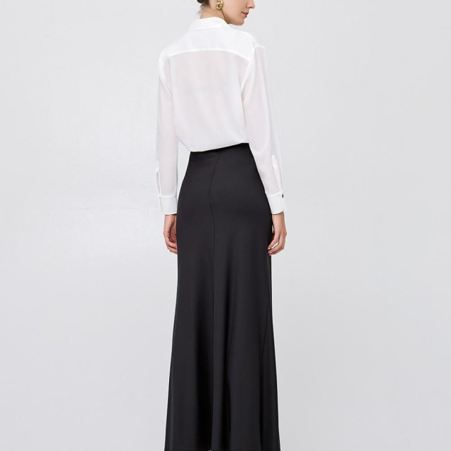 ACCESS / ELASTIC MAXI SKIRT / BLACK / 6035-135