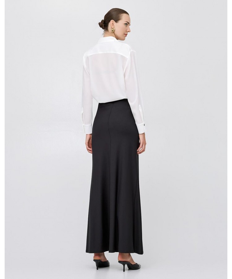 ACCESS / ELASTIC MAXI SKIRT / BLACK / 6035-135