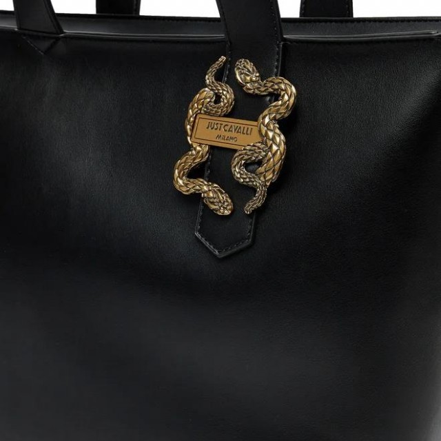 JUST CAVALLI/ Shopper Τσάντα με logo/77RA4BA5ZSA89