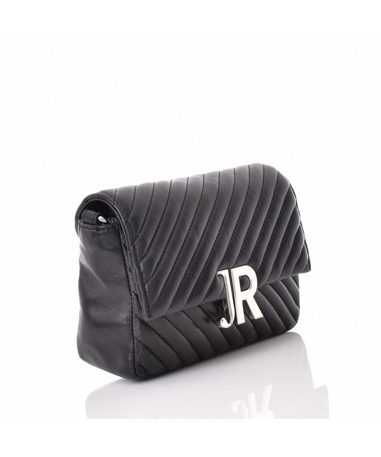 RICHMOND/ Shoulder bag καπιτονέ με ασημένιο logo/ RWA24062BO