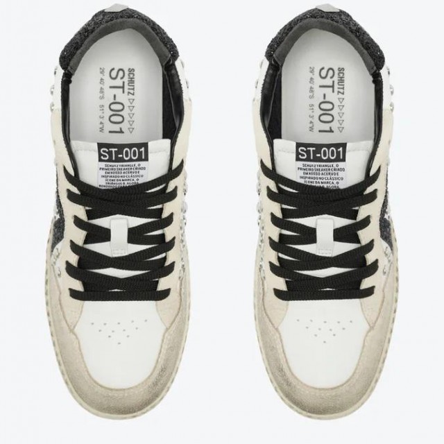 SCHUTZ/ ST-001 LEATHER ROCK SNEAKER/S2185300010010