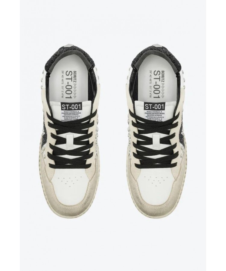 SCHUTZ/ ST-001 LEATHER ROCK SNEAKER/S2185300010010