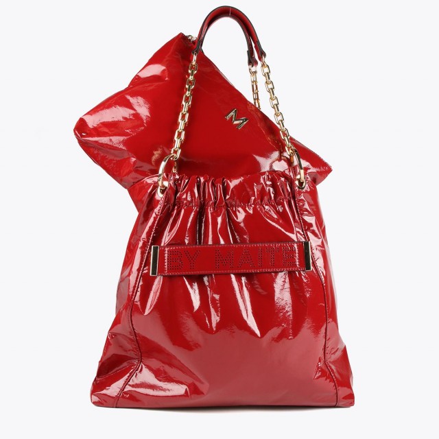 LOLA CASADEMUNT/ SHINY TOTE BAG RED / MF2404001