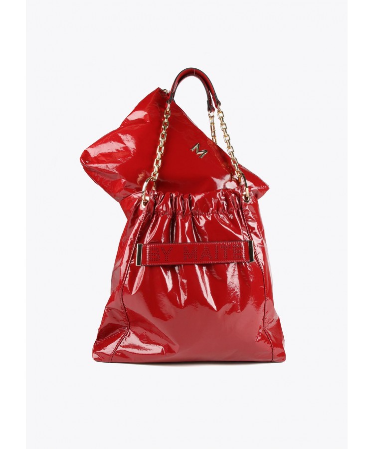 LOLA CASADEMUNT/ SHINY TOTE BAG RED / MF2404001