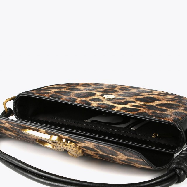 LOLA CASADEMUNT/ HALF-MOON ANIMAL PRINT CROSSBODY BAG/ LF2404031