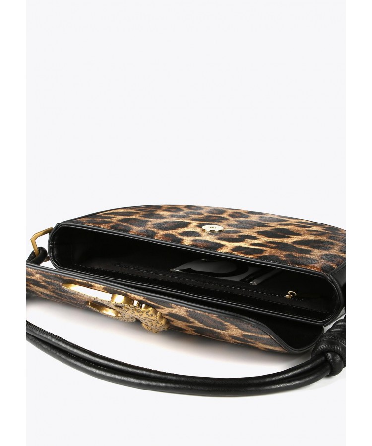 LOLA CASADEMUNT/ HALF-MOON ANIMAL PRINT CROSSBODY BAG/ LF2404031