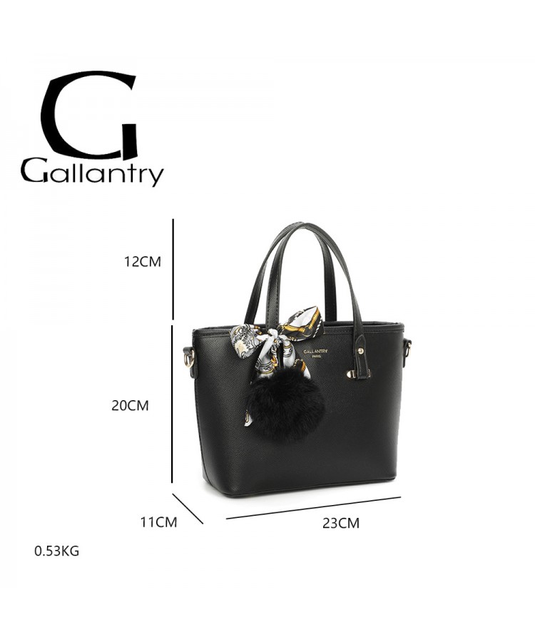 Gallantry Paris/ Camille Tote Bag σε μαύρο χρώμα