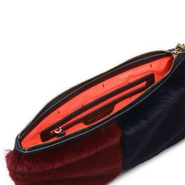 STEPHANIE CLUTCH BAG NAVY BURGUNDY KEMPTON