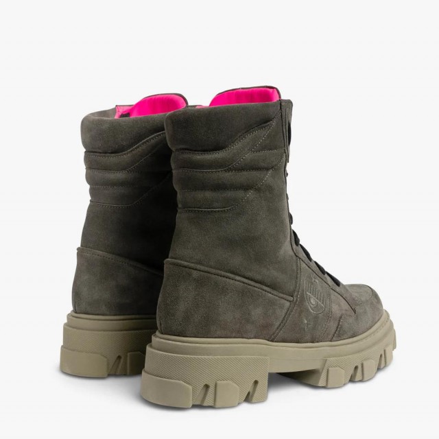 CHIARA FERRAGNI / MILITARY BOOTIES / OLIVE / CF3040-169