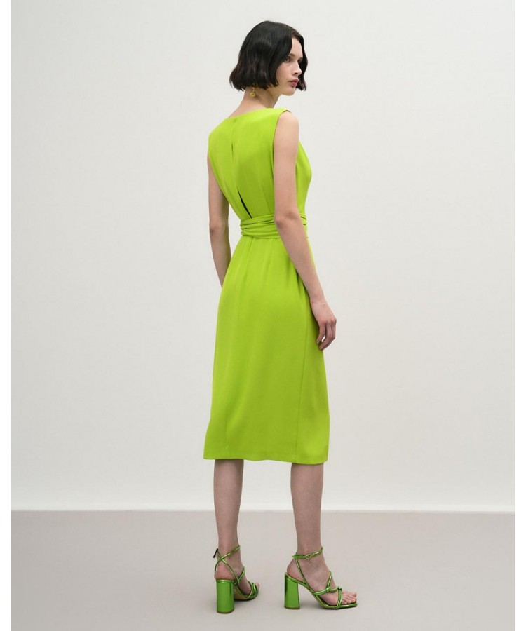 ACCESS / OPEN BACK CROISE DRESS / LIME / 3341-538