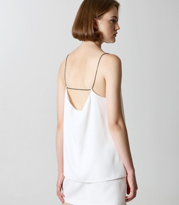 ACCESS / LINDERIE TOP STRASS / OFF-WHITE