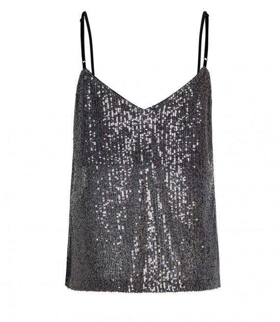 ACCESS / SEQUINED TOP / SILVER