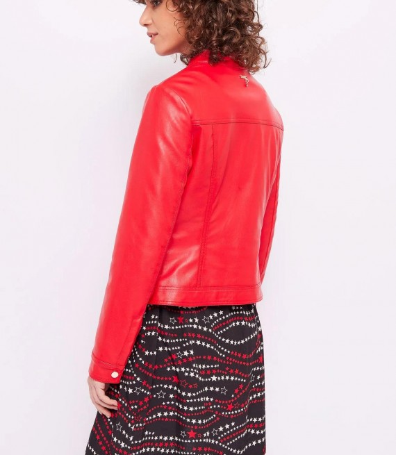 GAUDI / FAUX LEATHER JACKET / RED