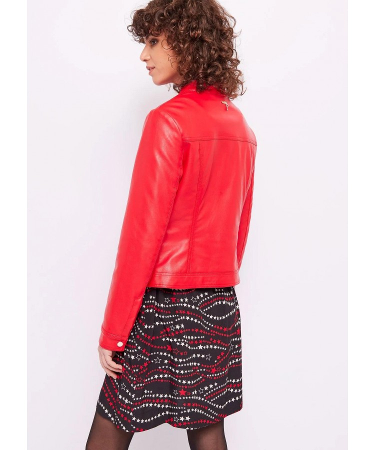 GAUDI / FAUX LEATHER JACKET / RED