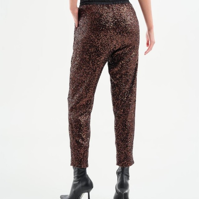 ACCESS / JOGGER PANTS / SEQUINS BRONZE