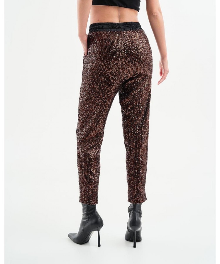 ACCESS / JOGGER PANTS / SEQUINS BRONZE