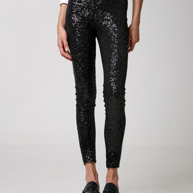 ACCESS / SEQUINS LEGGINGS / BLACK