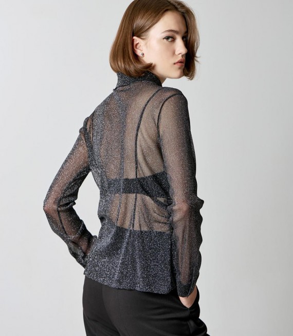 ACCESS / LUREX SHIRT / BLACK