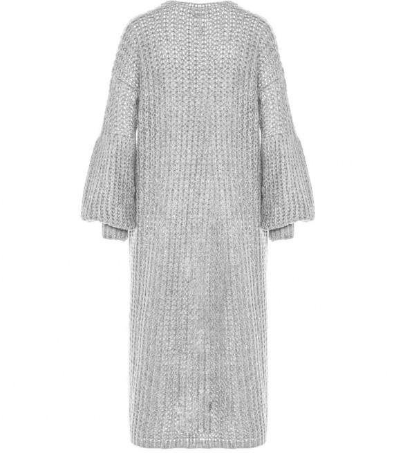 ACCESS / LONG KNITTED CARDIGAN / GREY