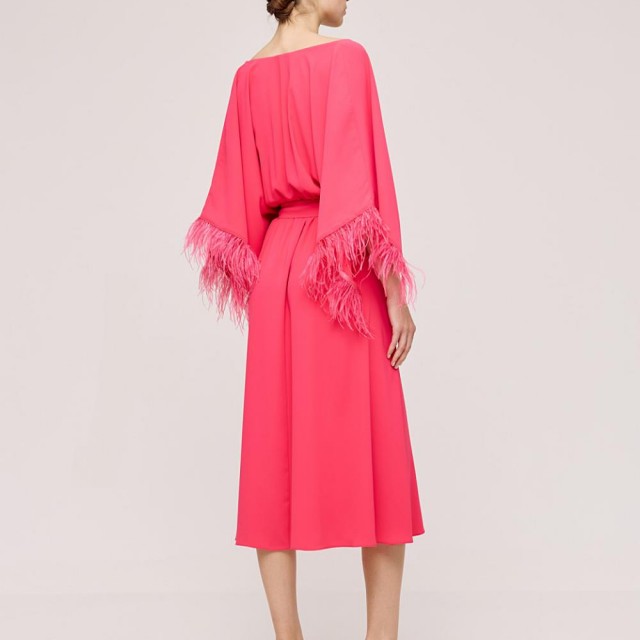 ACCESS / WRAP FEATHERS DRESS / CANDY