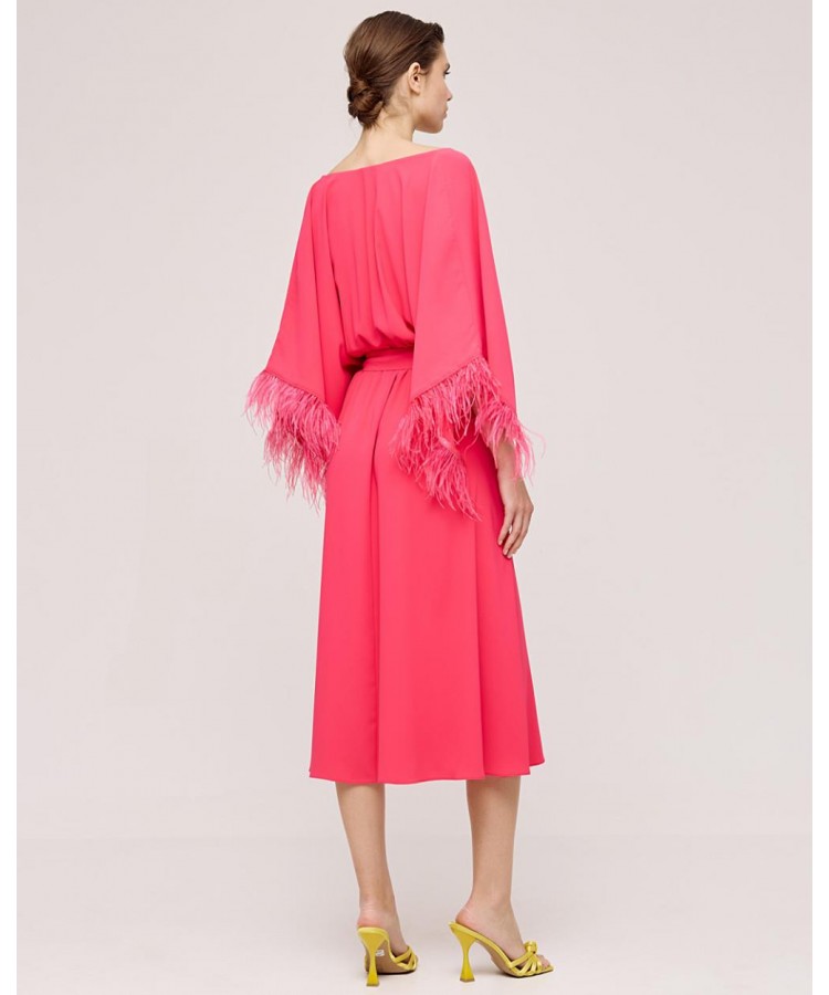 ACCESS / WRAP FEATHERS DRESS / CANDY