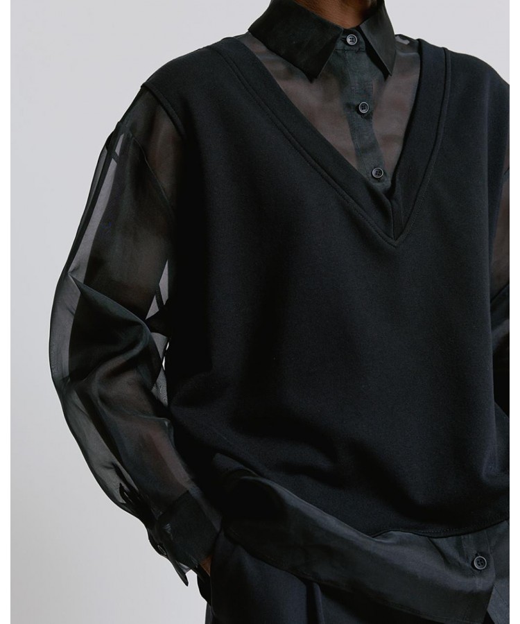 ACCESS /  SHIRT BLOUSE / BLACK / 2094-787