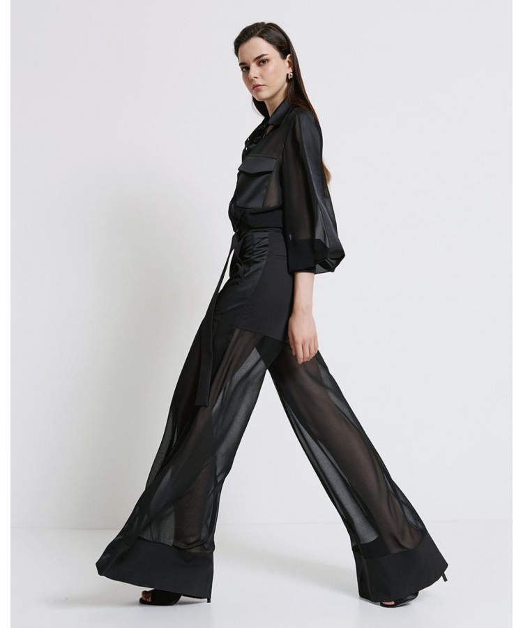 ACCESS / RELAXED MUSLIN PANTS / BLACK / 5065-528