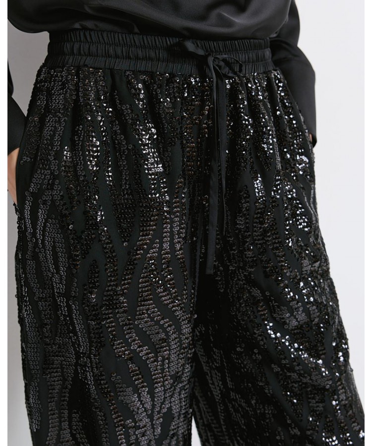 ACCESS / STRASS PANTS / BLACK / 5091-171