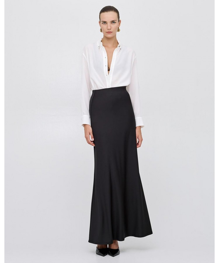 ACCESS / ELASTIC MAXI SKIRT / BLACK / 6035-135