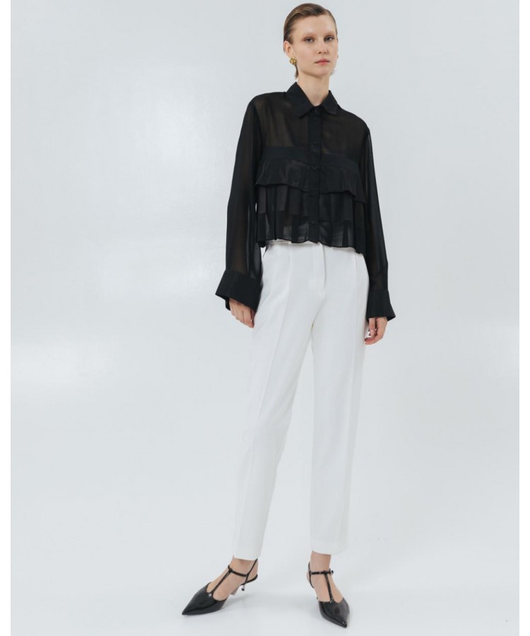 ACCESS / ELASTIC WAIST TROUSERS / OFF-WHITE / 5126-227