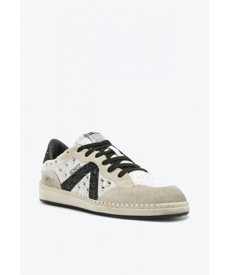 SCHUTZ/ ST-001 LEATHER ROCK SNEAKER/S2185300010010