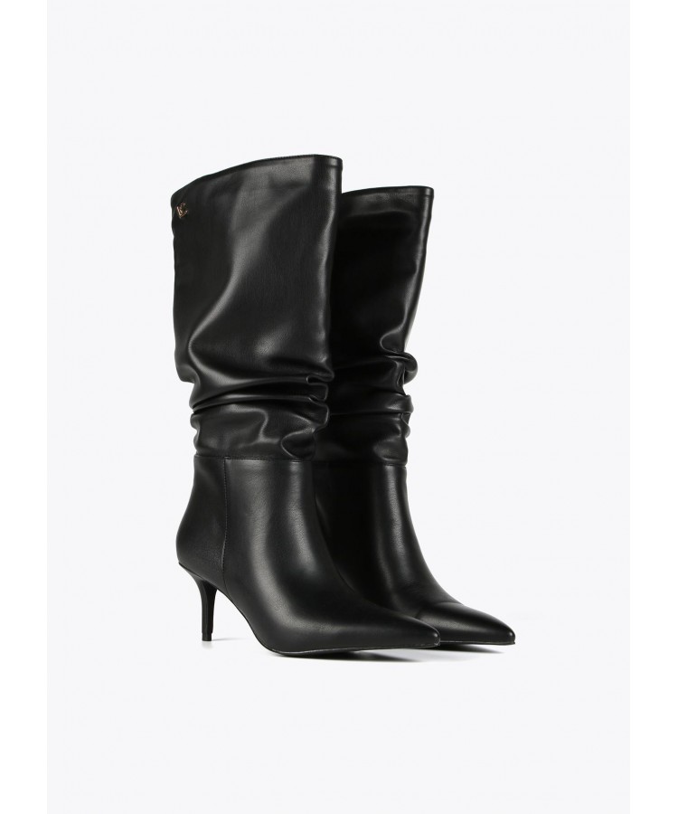 LOLA CASADEMUNT/ GATHERED KNEE-HIGH BOOTS / LF2405023