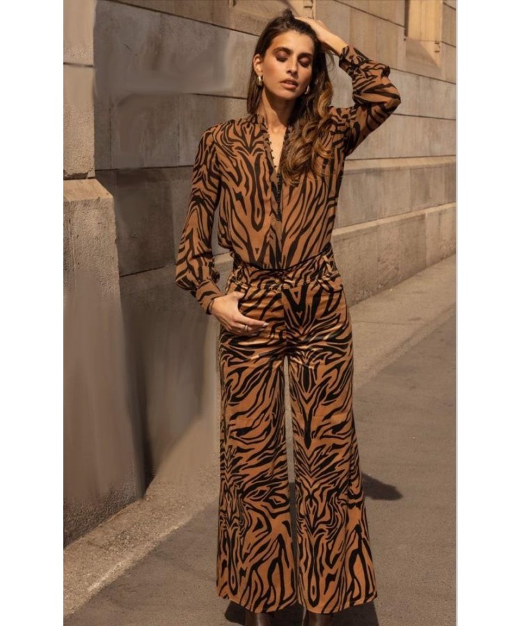 NEMA RESORTWEAR/ ANIMAL PRINT PANTS/N013