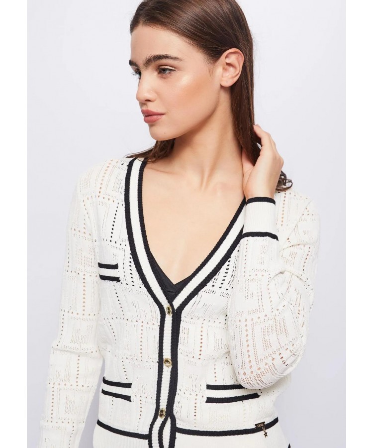 GAUDI / CARDIGAN WITH GJ LETTERING / WHITE / 311BD53010