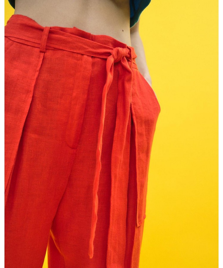 ACCESS / LINEN PANTS / RED / 5004-151