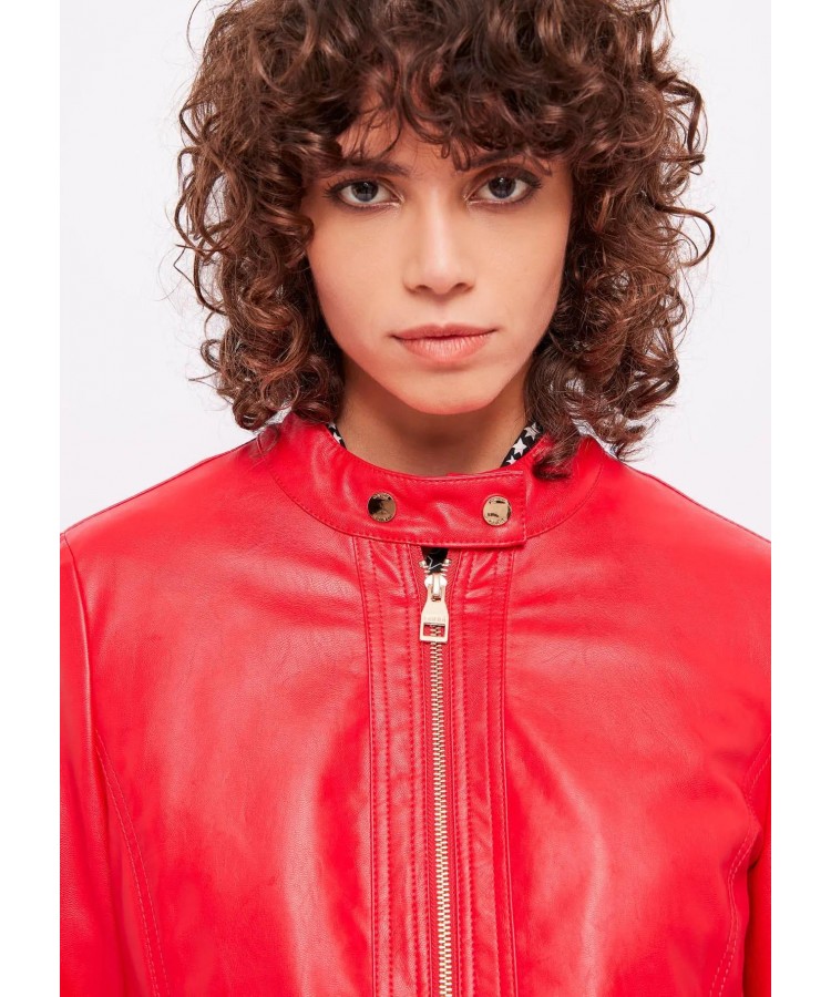 GAUDI / FAUX LEATHER JACKET / RED