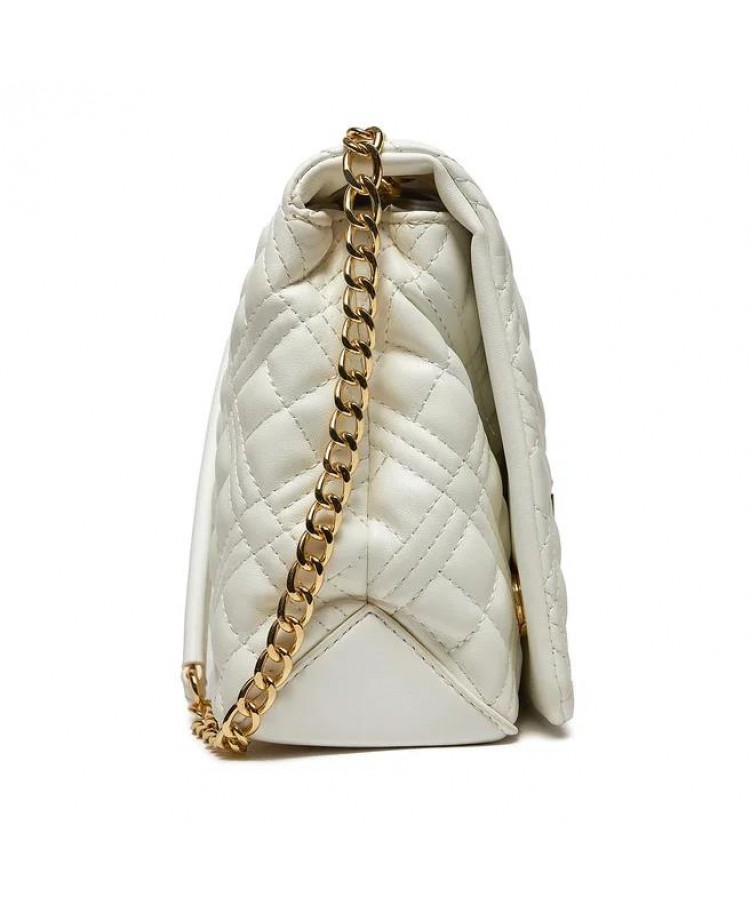 LOVE MOSCHINO/ Τσάντα Ώμου λευκή με αλυσίδα/JC4230PPOILA0