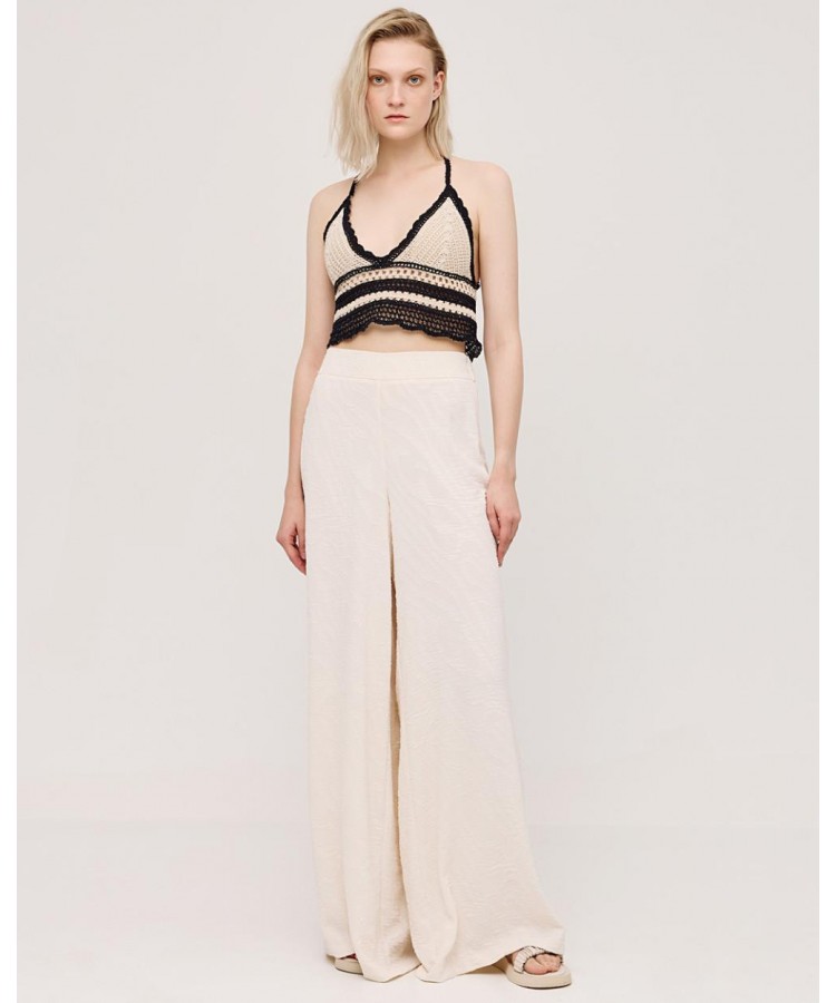 ACCESS / KNITTED TIE BACK CROP TOP / TYPE