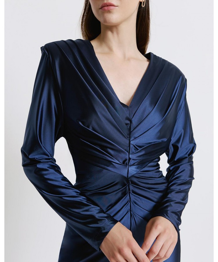 ACCESS / DRAPE MINI DRESS / BLUE / 3039-222