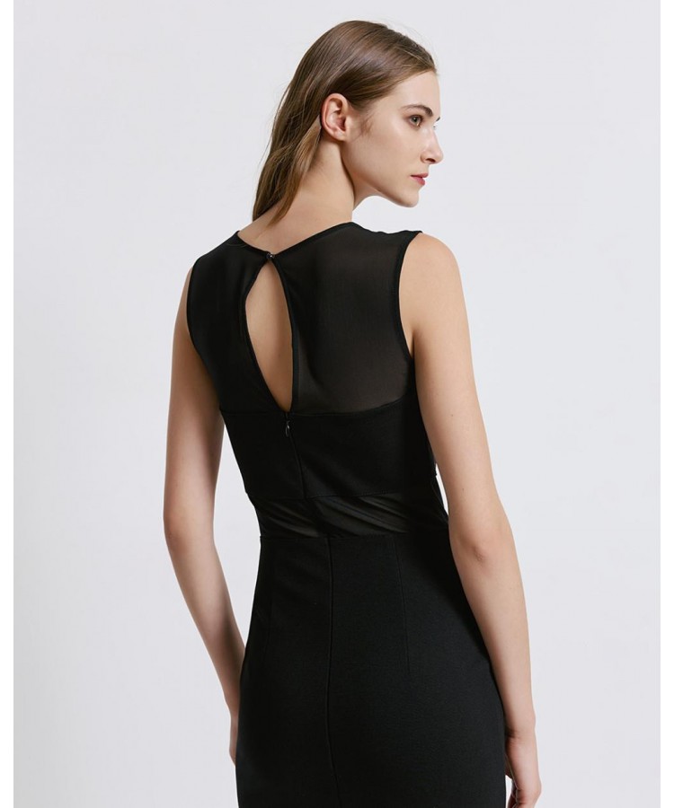 ACCESS / MIDI PENCIL DRESS / BLACK / 3301-139