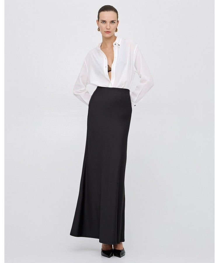 ACCESS / ELASTIC MAXI SKIRT / BLACK / 6035-135