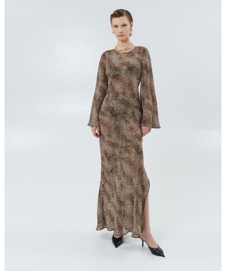 ACCESS / ANIMAL PRINT MAXI DRESS / TYPE / 3603-063