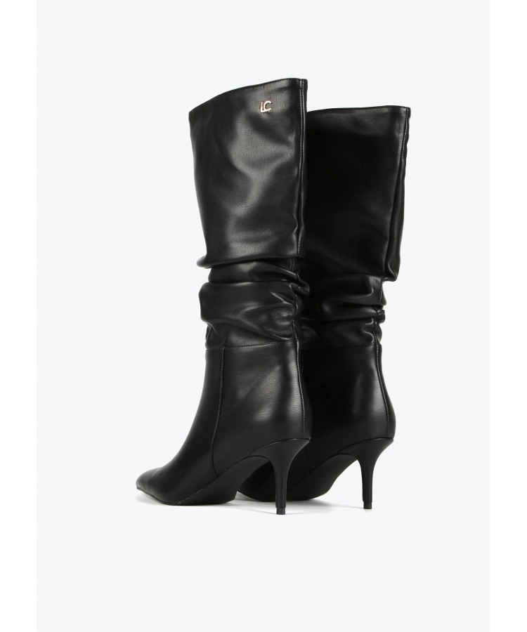 LOLA CASADEMUNT/ GATHERED KNEE-HIGH BOOTS / LF2405023