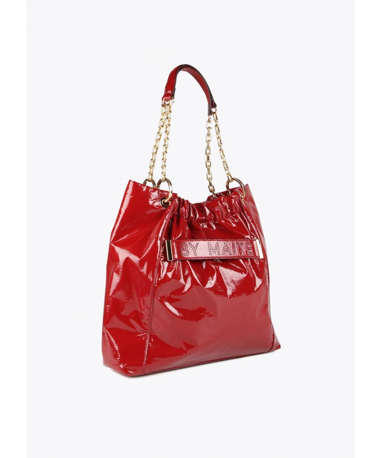 LOLA CASADEMUNT/ SHINY TOTE BAG RED / MF2404001