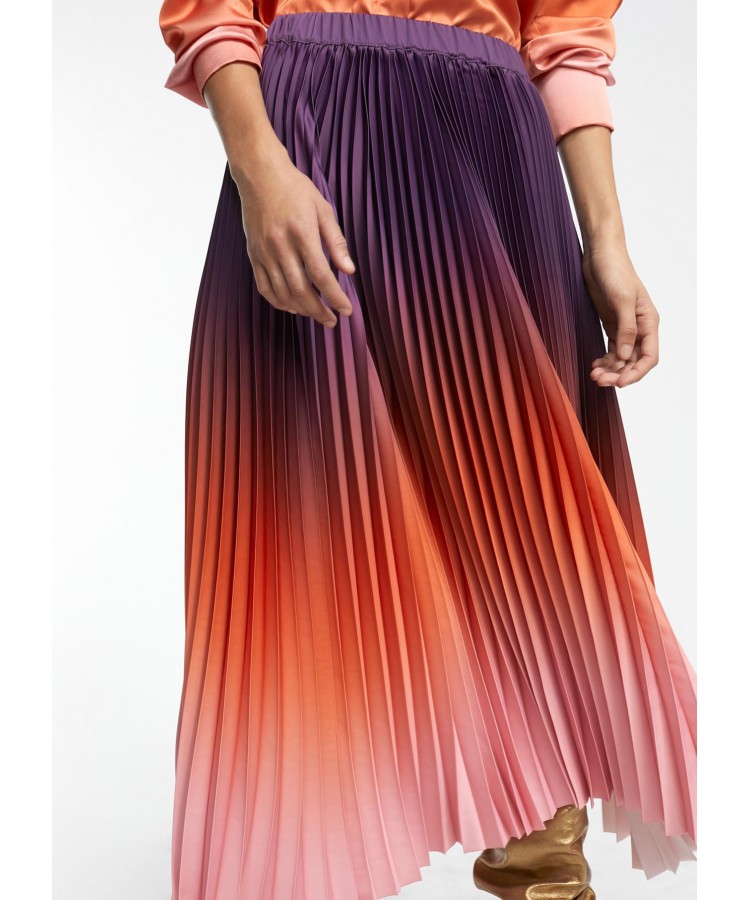 LOLA CASADEMUNT/ PLEATED OMBRÉ SKIRT / LF2408002