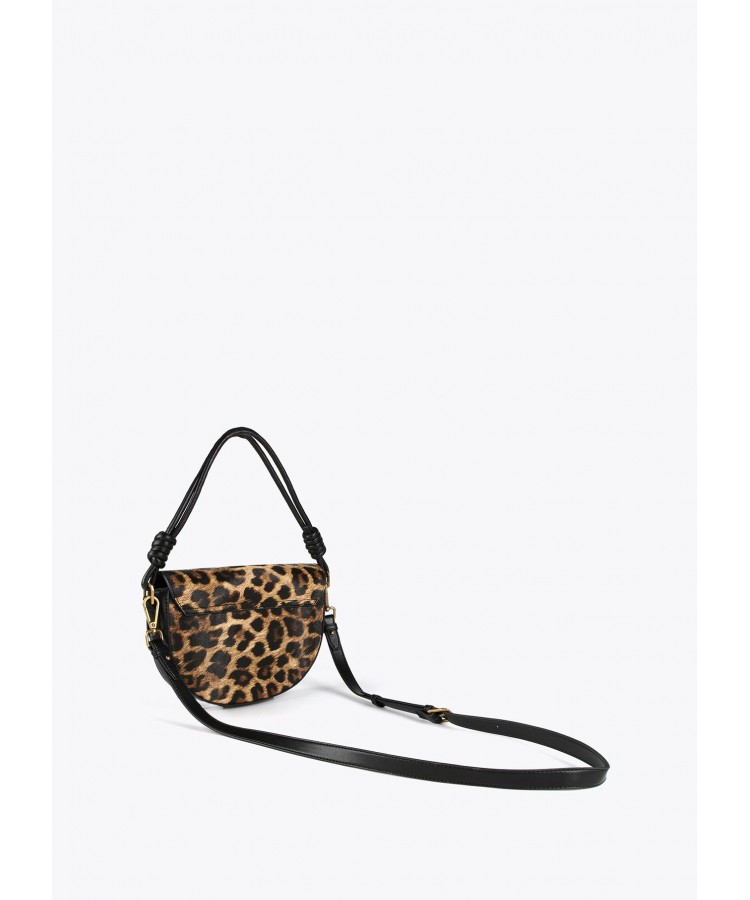 LOLA CASADEMUNT/ HALF-MOON ANIMAL PRINT CROSSBODY BAG/ LF2404031